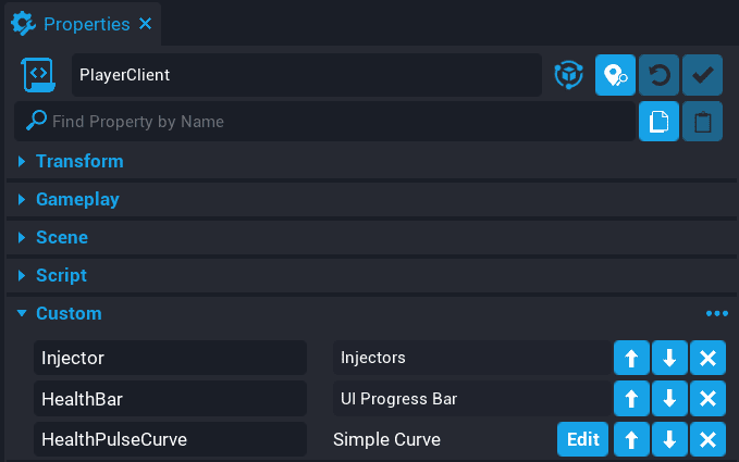 !HealthPulseCurve Custom Property