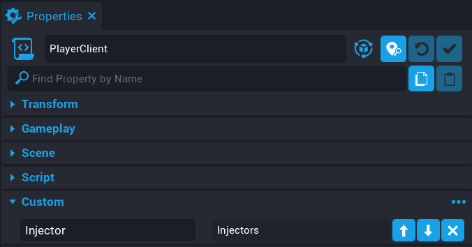 !Injector Custom Property