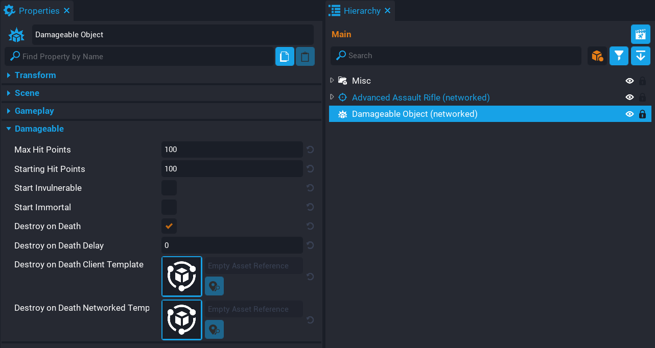 !Damageable Properties