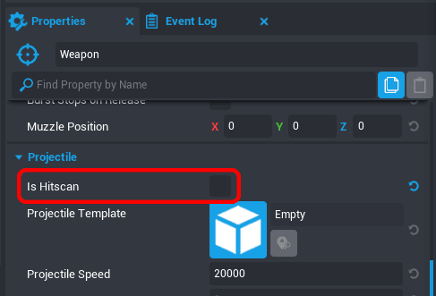 Check this box off. Hitscan?