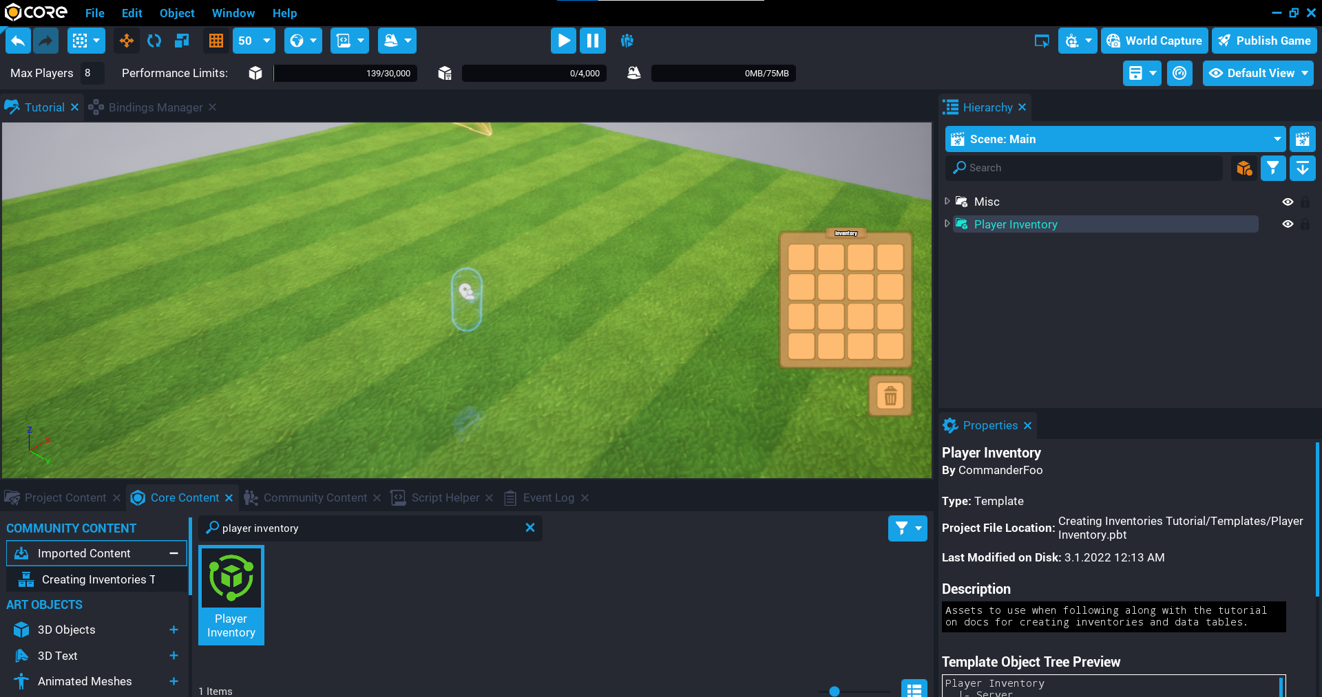 !Add Player Inventory