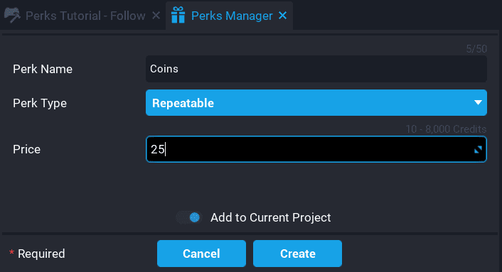 !Coins Perk