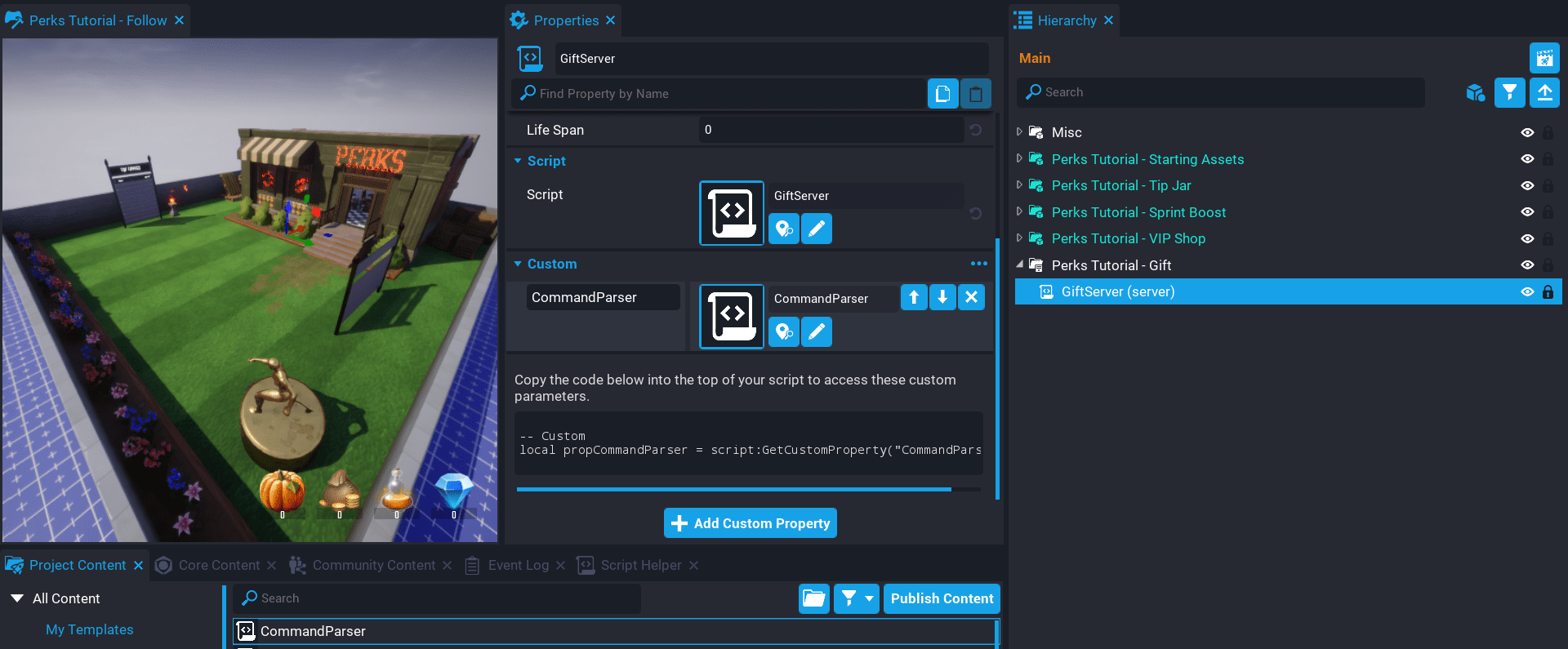 !Command Parser Property