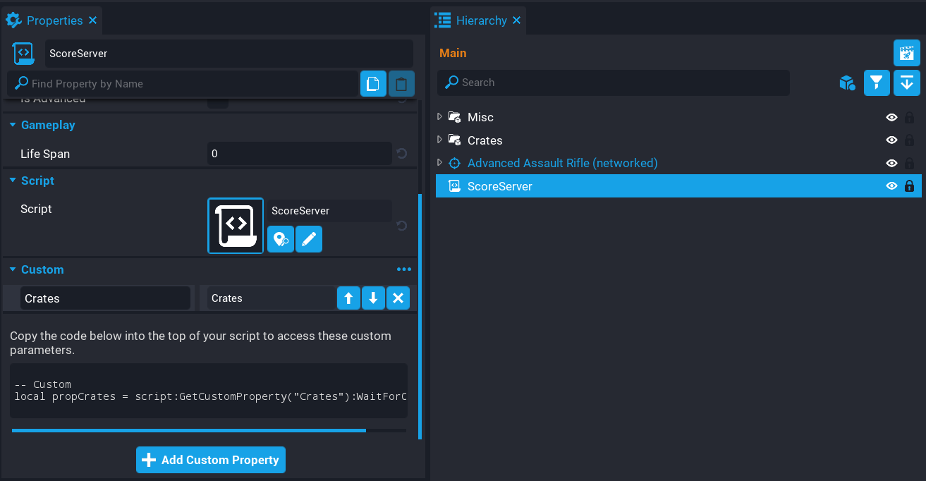 !Add Crates Property