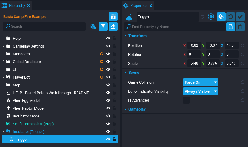 !Incubator Placeable Trigger Properties